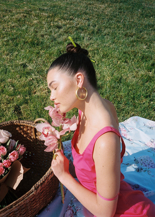 Brizzy Chen featured in  the Emi Jay Super Bloom lookbook for Spring/Summer 2022