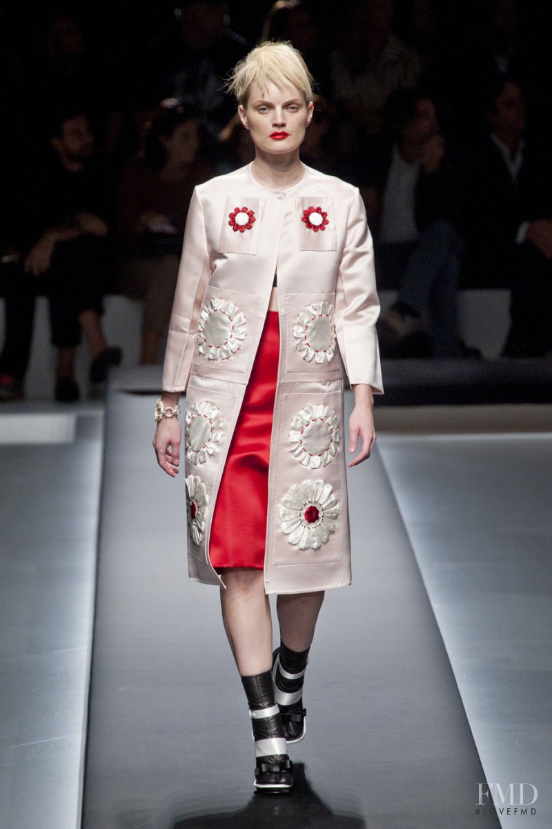 Guinevere van Seenus featured in  the Prada fashion show for Spring/Summer 2013
