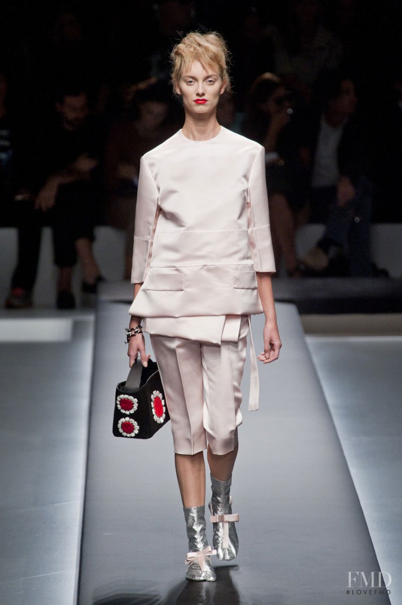 Iris van Berne featured in  the Prada fashion show for Spring/Summer 2013