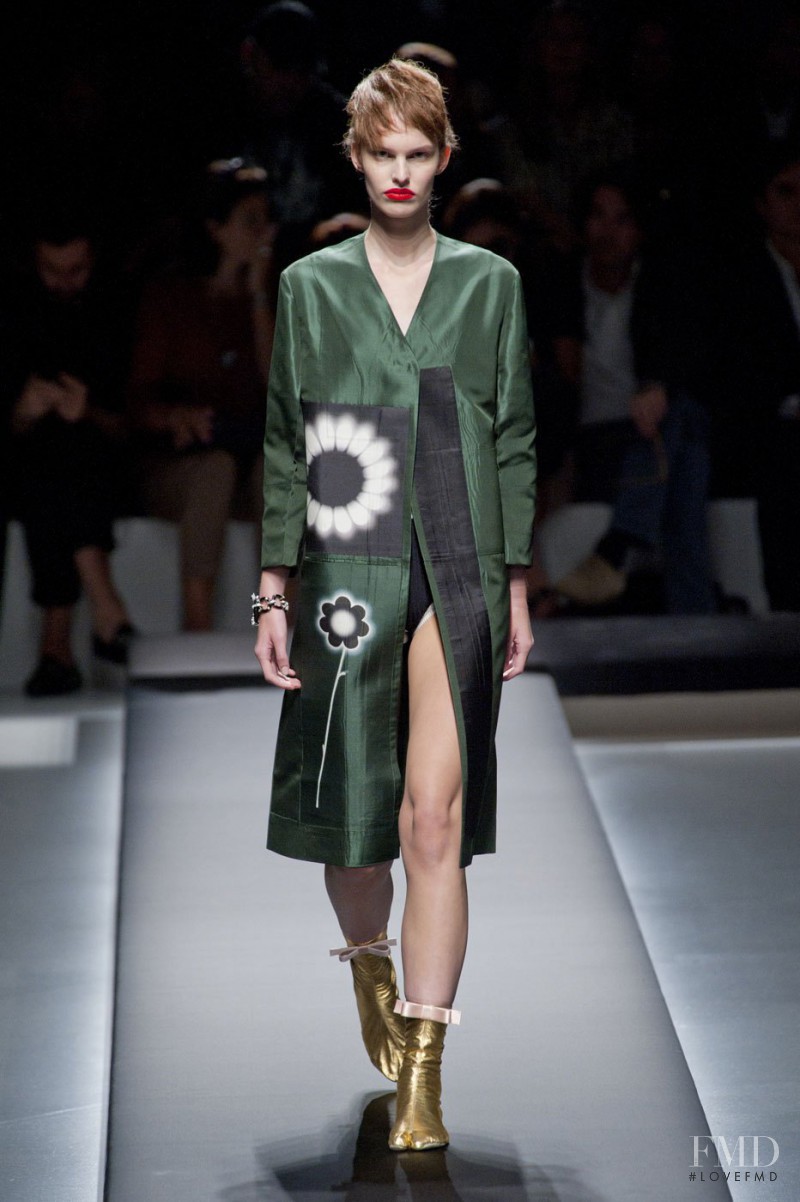 Lisa Verberght featured in  the Prada fashion show for Spring/Summer 2013