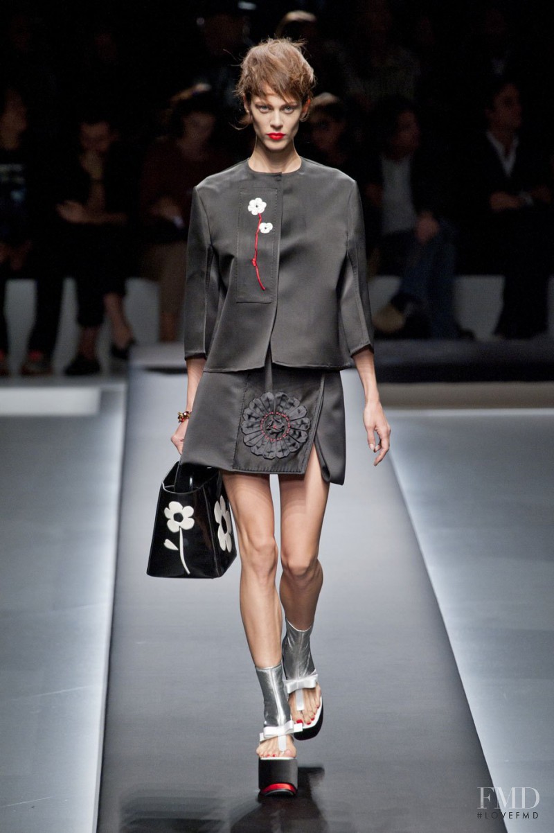 Aymeline Valade featured in  the Prada fashion show for Spring/Summer 2013