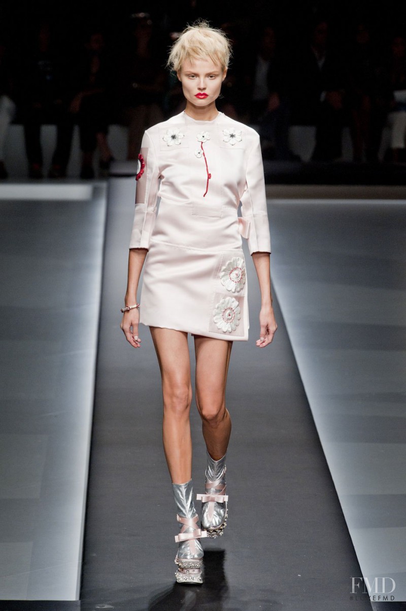 Magdalena Frackowiak featured in  the Prada fashion show for Spring/Summer 2013