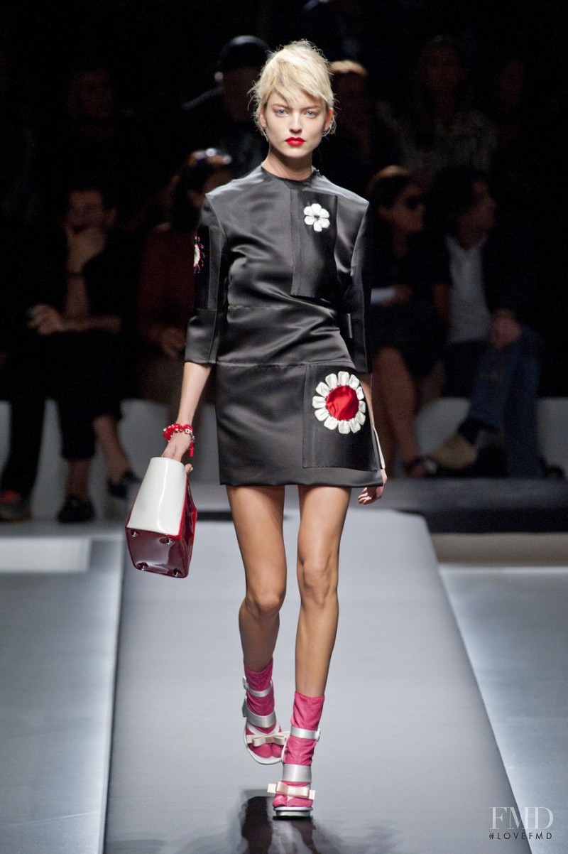 Martha Hunt featured in  the Prada fashion show for Spring/Summer 2013