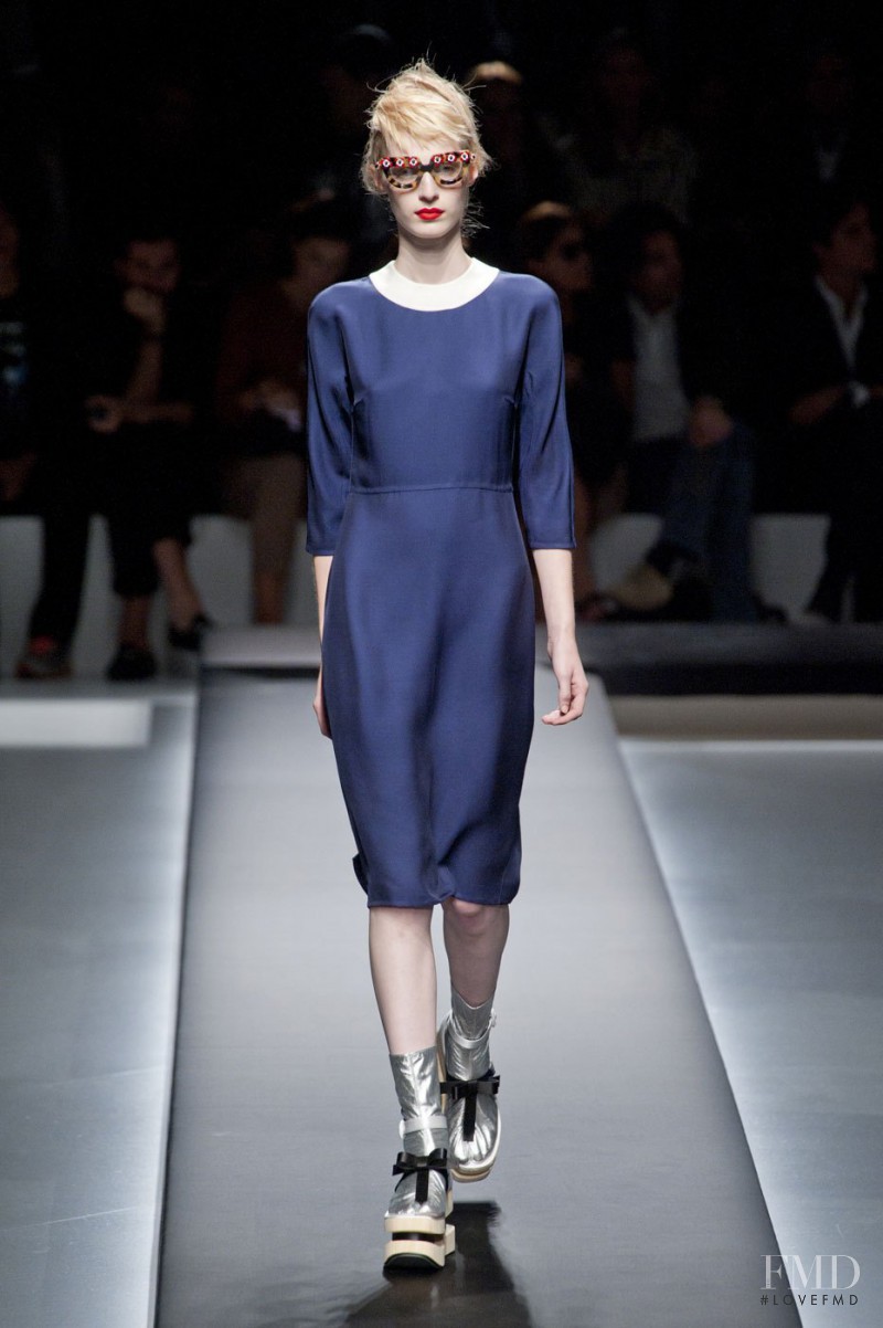 Julia Nobis featured in  the Prada fashion show for Spring/Summer 2013