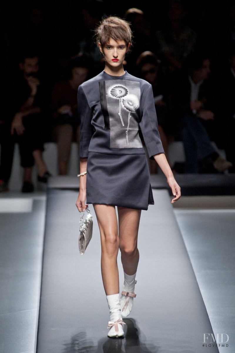 Maja Milosavljevic featured in  the Prada fashion show for Spring/Summer 2013