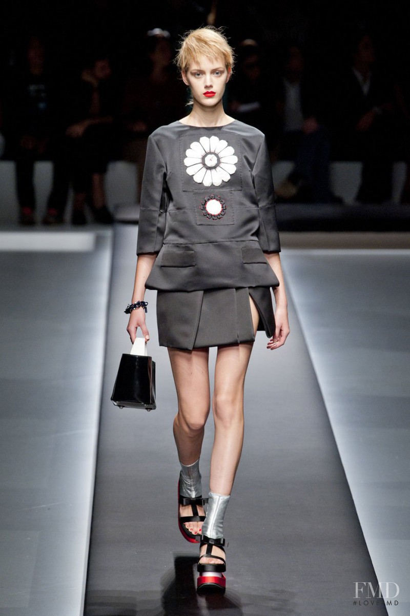 Esther Heesch featured in  the Prada fashion show for Spring/Summer 2013