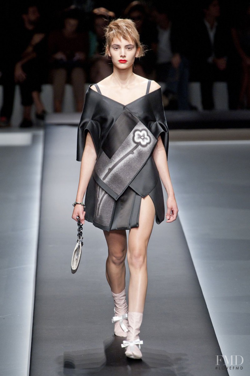 Romy Schönberger featured in  the Prada fashion show for Spring/Summer 2013