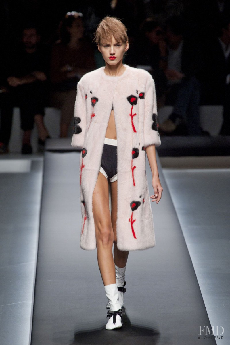 Valery Kaufman featured in  the Prada fashion show for Spring/Summer 2013