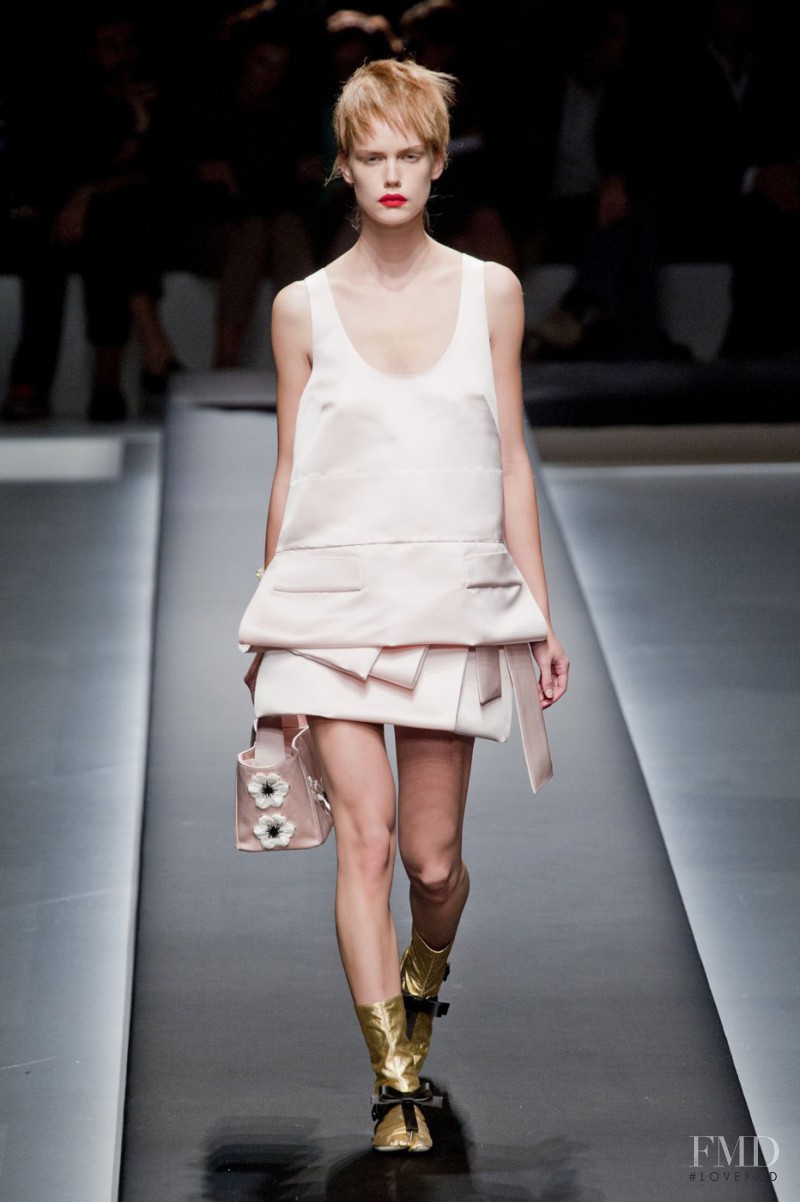 Stina Rapp featured in  the Prada fashion show for Spring/Summer 2013