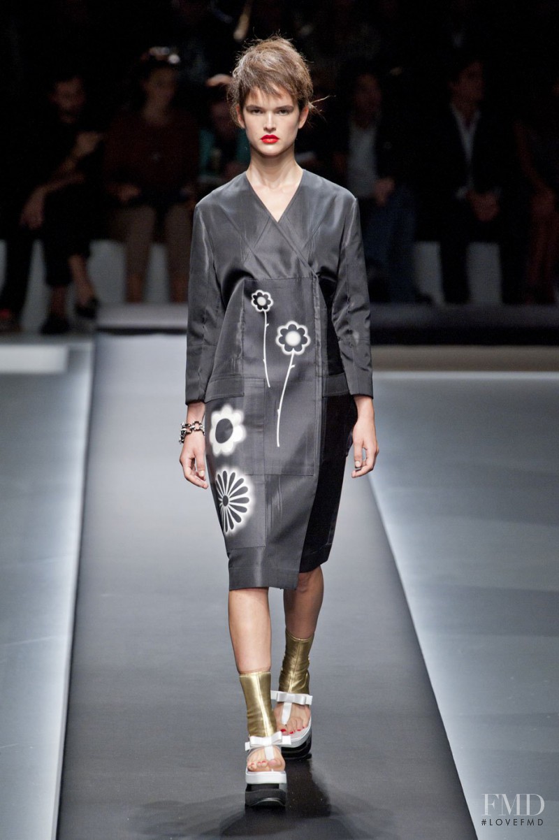 Zoe Colivas featured in  the Prada fashion show for Spring/Summer 2013