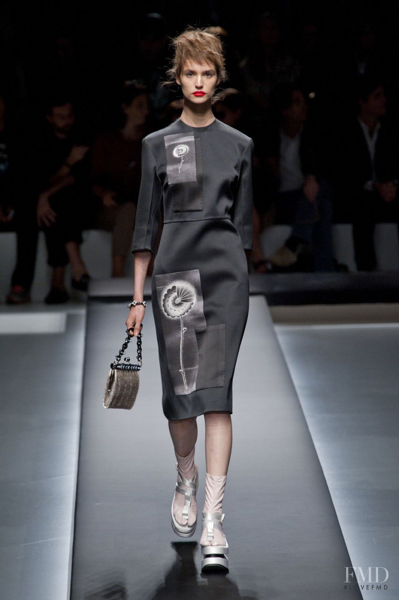 Manon Leloup featured in  the Prada fashion show for Spring/Summer 2013