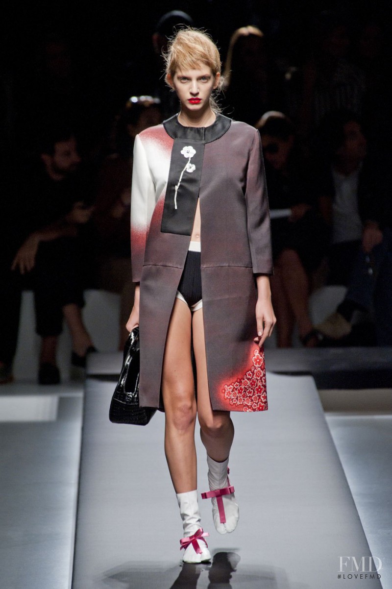 Caterina Ravaglia featured in  the Prada fashion show for Spring/Summer 2013