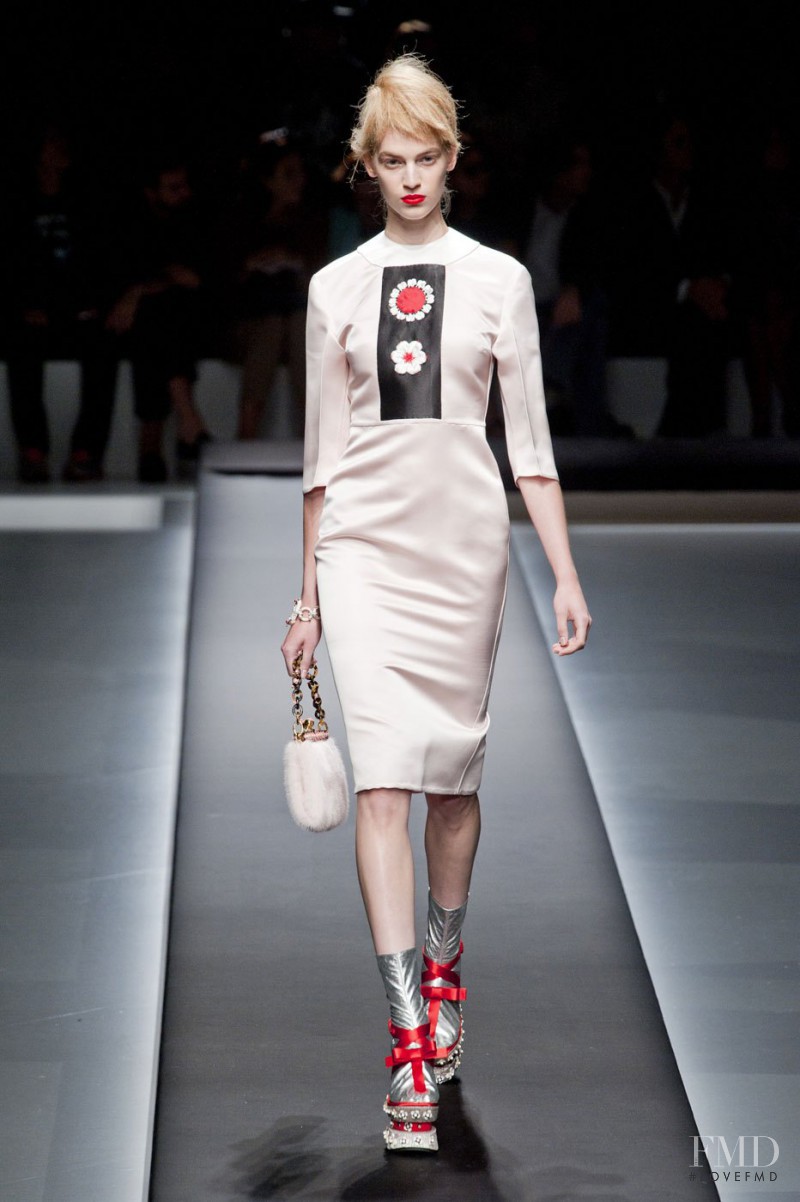 Vanessa Axente featured in  the Prada fashion show for Spring/Summer 2013