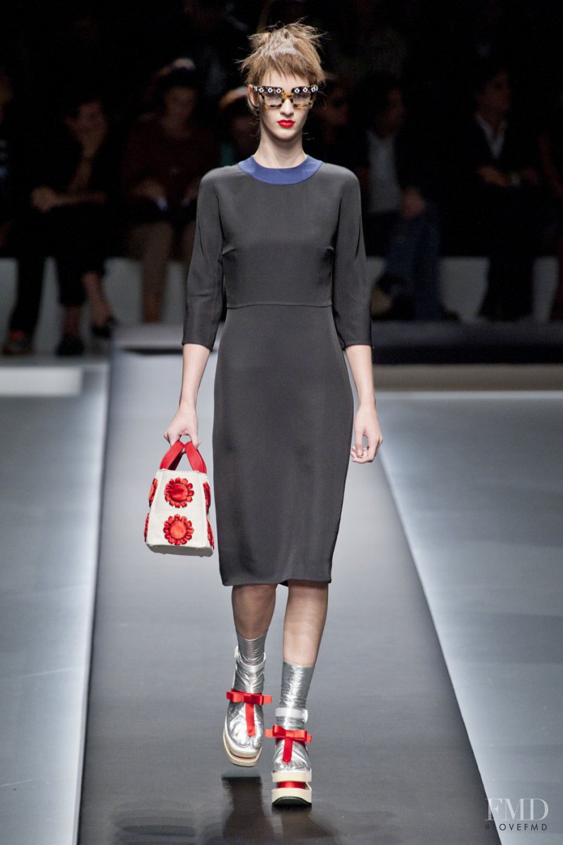 Elena Bartels featured in  the Prada fashion show for Spring/Summer 2013