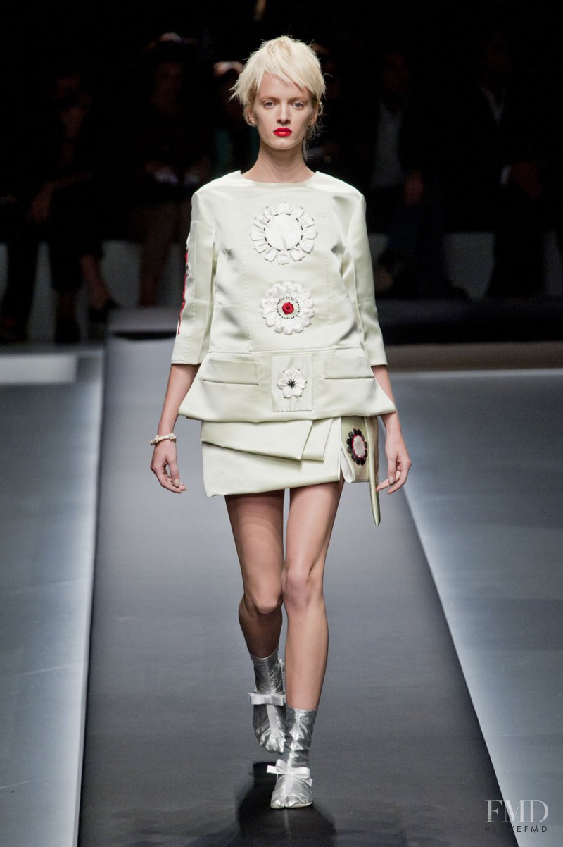 Daria Strokous featured in  the Prada fashion show for Spring/Summer 2013
