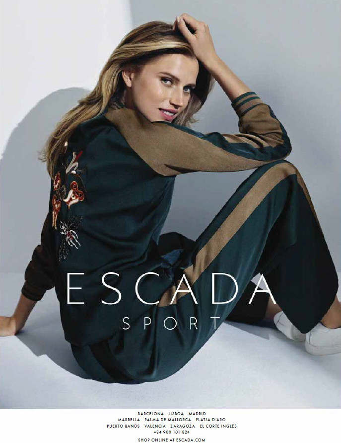 Cato van Ee featured in  the Escada advertisement for Autumn/Winter 2016