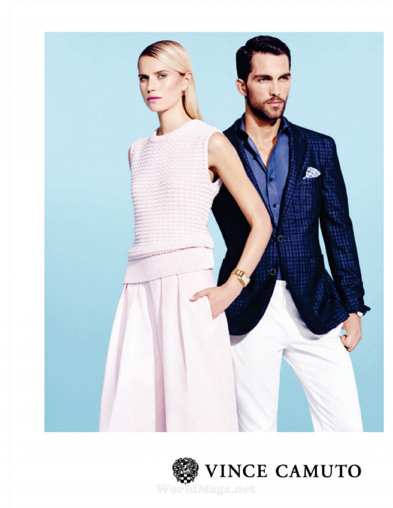 Cato van Ee featured in  the Vince Camuto advertisement for Spring/Summer 2015