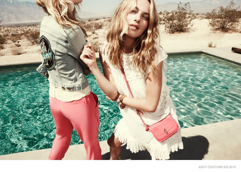 Cato van Ee featured in  the Juicy Couture advertisement for Spring/Summer 2015