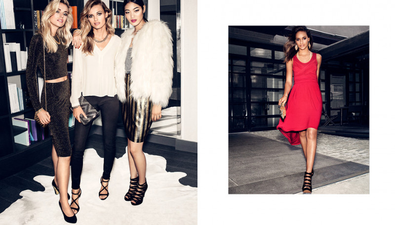 Cato van Ee featured in  the H&M Sparkling Statement lookbook for Winter 2014