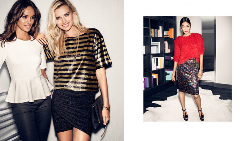 Cato van Ee featured in  the H&M Sparkling Statement lookbook for Winter 2014