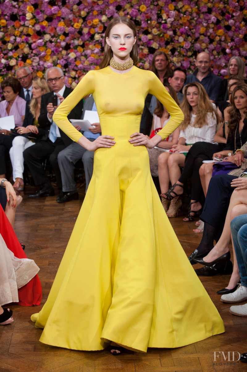 Nicole Pollard featured in  the Christian Dior Haute Couture fashion show for Autumn/Winter 2012