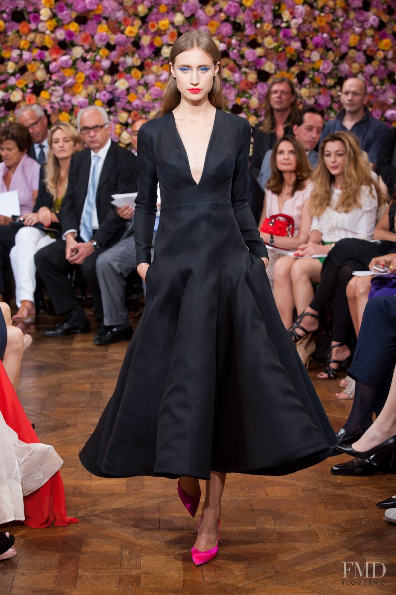 Karin Hansson featured in  the Christian Dior Haute Couture fashion show for Autumn/Winter 2012