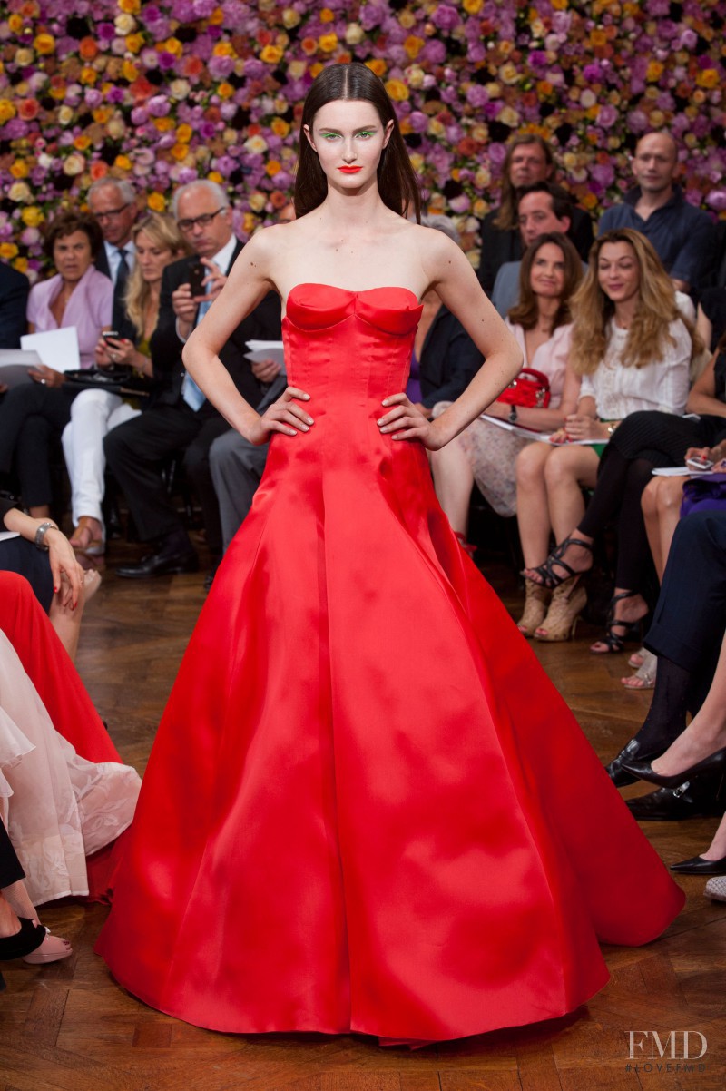 Mackenzie Drazan featured in  the Christian Dior Haute Couture fashion show for Autumn/Winter 2012