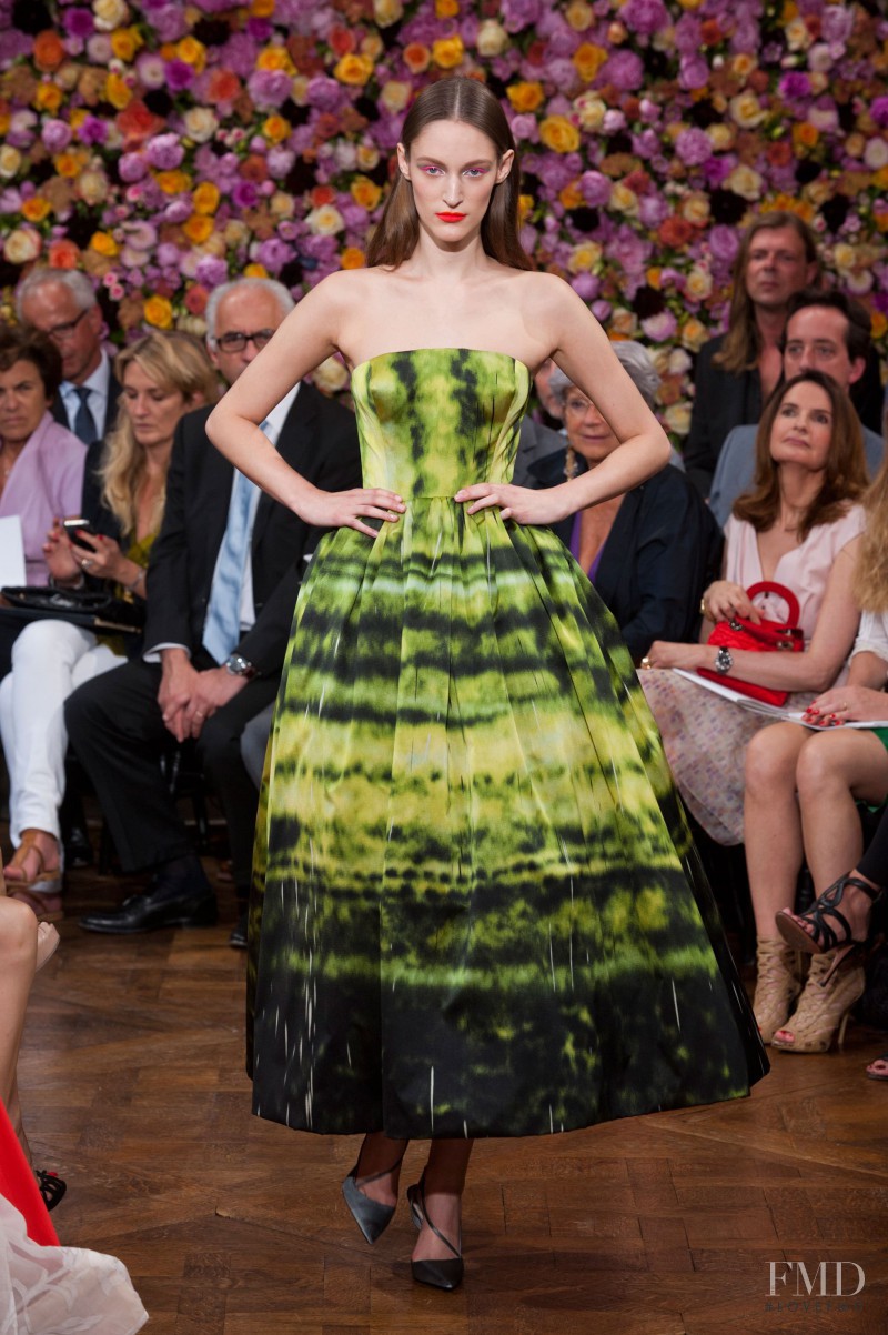 Franzi Mueller featured in  the Christian Dior Haute Couture fashion show for Autumn/Winter 2012