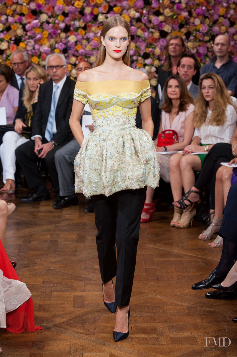 Mirte Maas featured in  the Christian Dior Haute Couture fashion show for Autumn/Winter 2012
