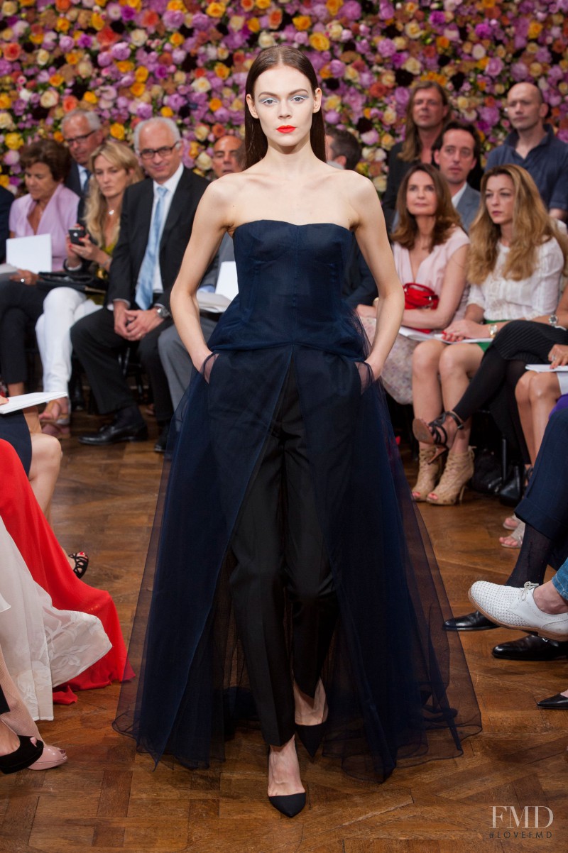 Kinga Rajzak featured in  the Christian Dior Haute Couture fashion show for Autumn/Winter 2012