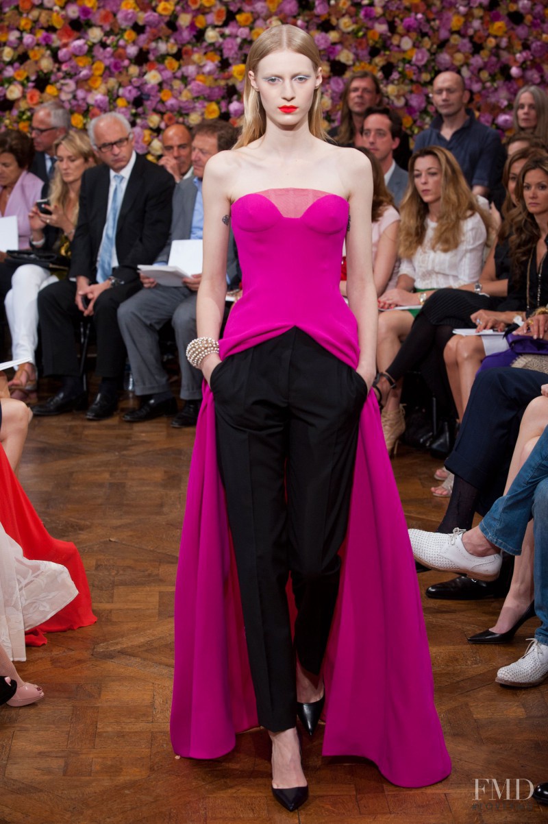 Julia Nobis featured in  the Christian Dior Haute Couture fashion show for Autumn/Winter 2012