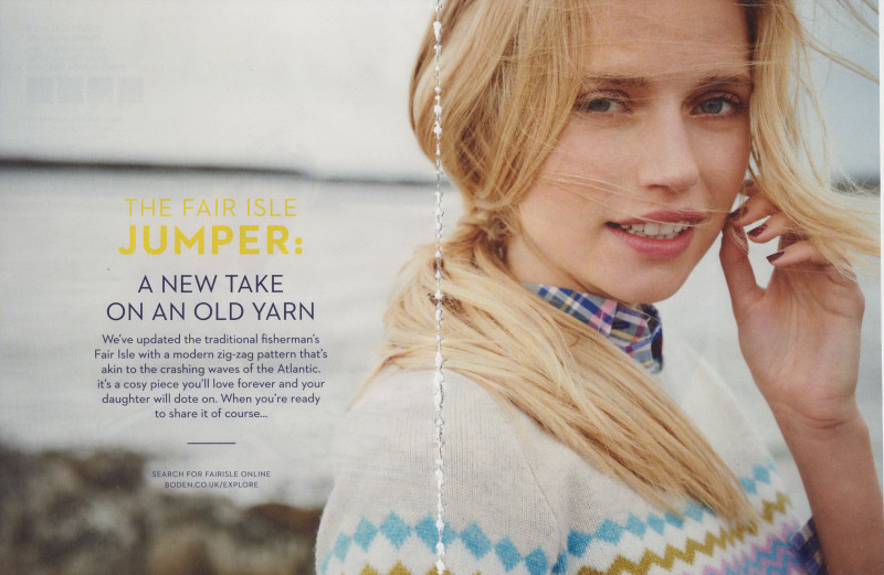 Cato van Ee featured in  the Boden catalogue for Fall 2014