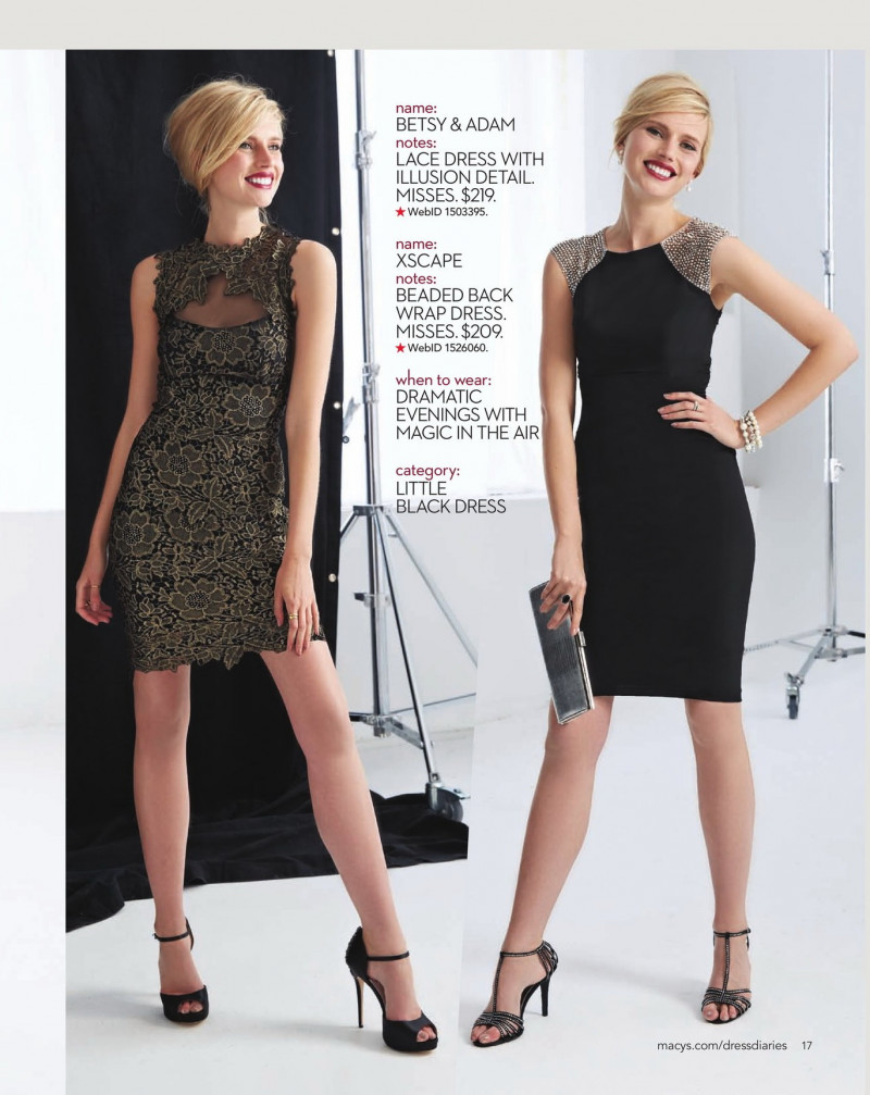 Cato van Ee featured in  the Macy\'s lookbook for Fall 2014