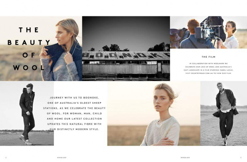 Cato van Ee featured in  the Country Road advertisement for Autumn/Winter 2014