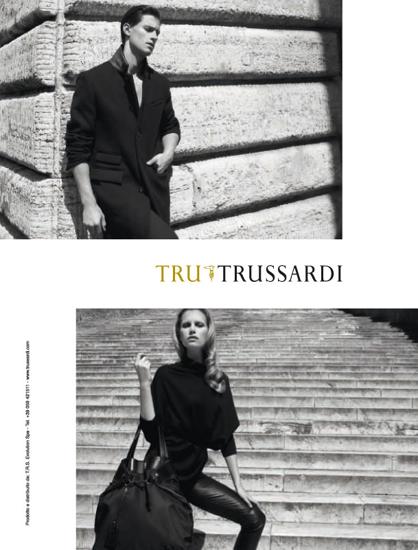 Cato van Ee featured in  the Tru Trussardi advertisement for Autumn/Winter 2009