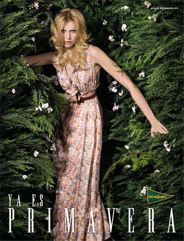 Cato van Ee featured in  the El Corte Ingles advertisement for Spring/Summer 2011