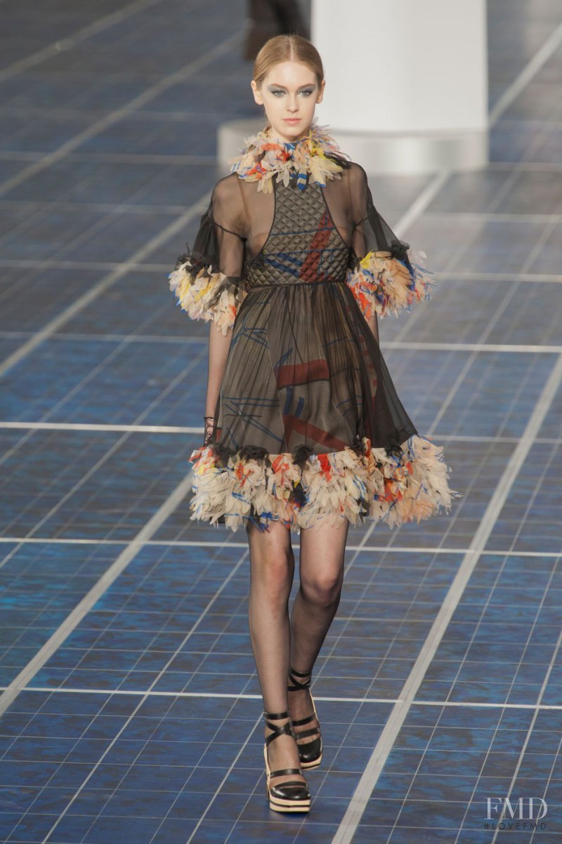 Jemma Baines featured in  the Chanel fashion show for Spring/Summer 2013