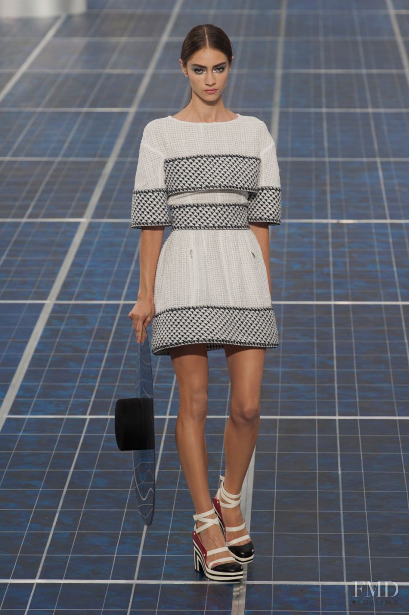 Marine Deleeuw featured in  the Chanel fashion show for Spring/Summer 2013
