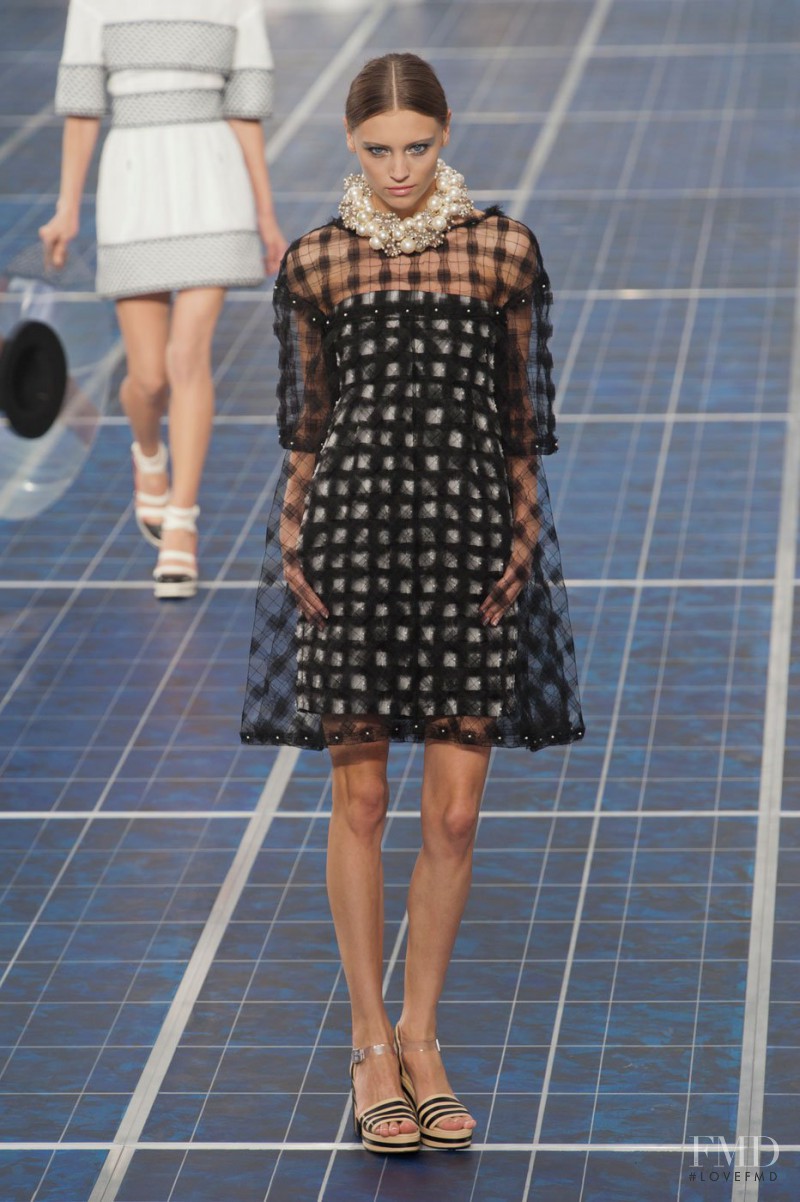 Mila Krasnoiarova featured in  the Chanel fashion show for Spring/Summer 2013