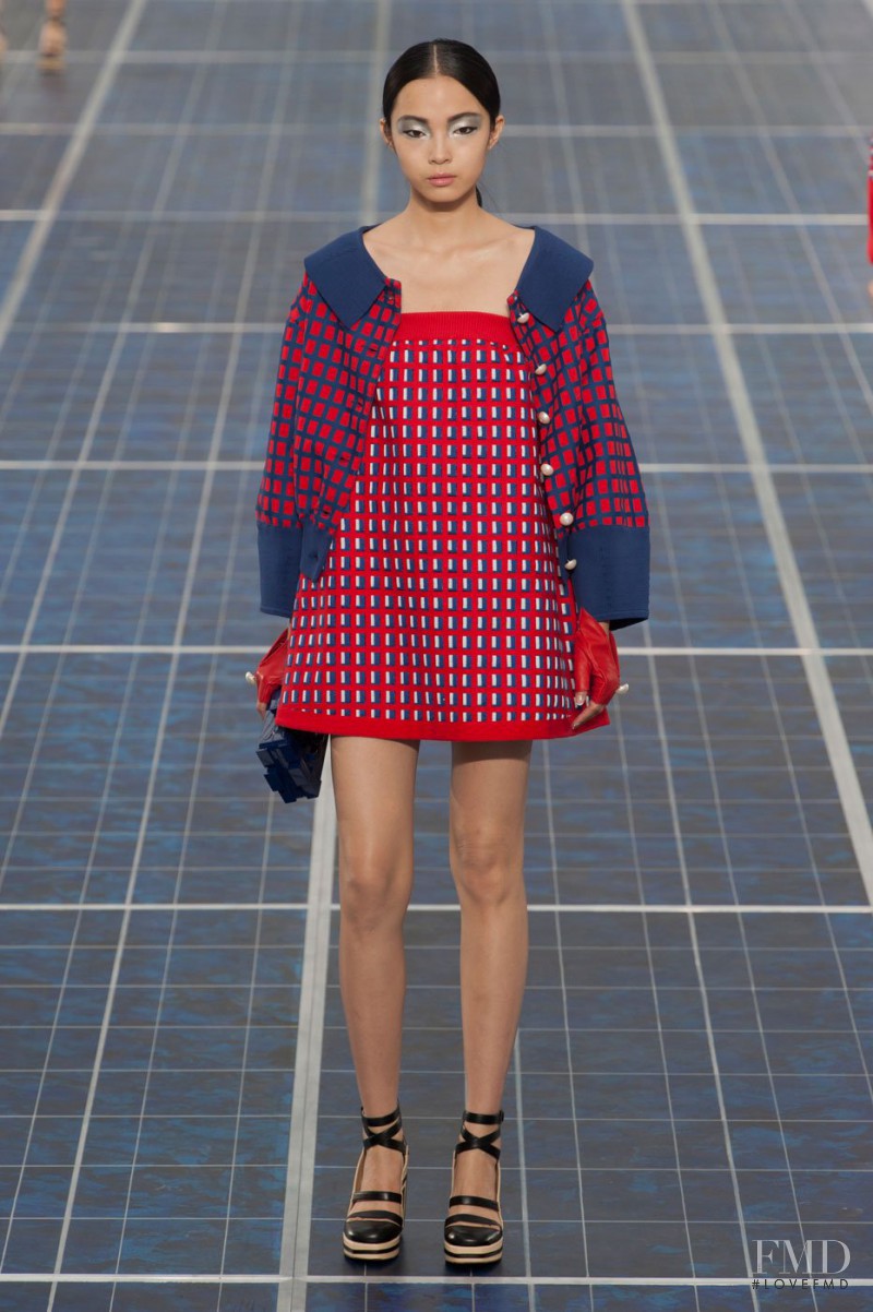 Xiao Wen Ju featured in  the Chanel fashion show for Spring/Summer 2013