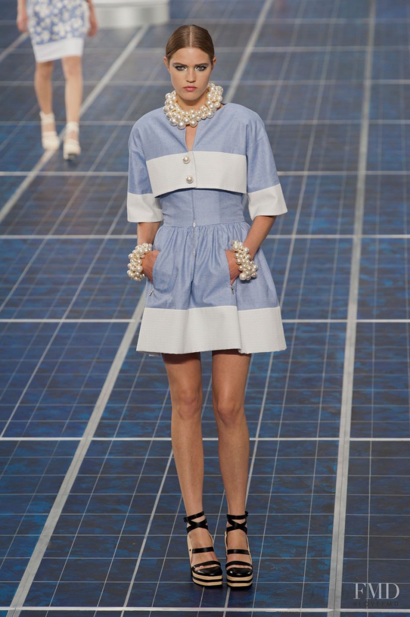Milana Kruz featured in  the Chanel fashion show for Spring/Summer 2013