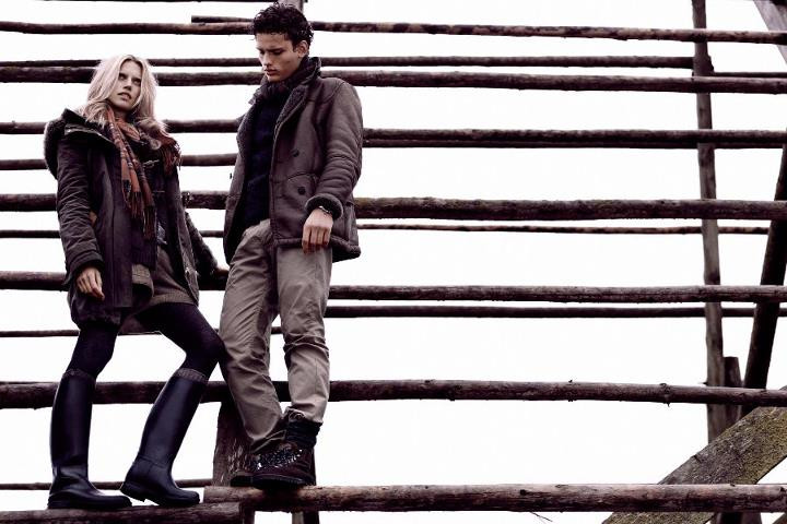 Cato van Ee featured in  the Massimo Dutti Sport advertisement for Fall 2011