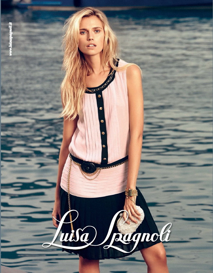 Cato van Ee featured in  the Luisa Spagnoli advertisement for Spring/Summer 2014