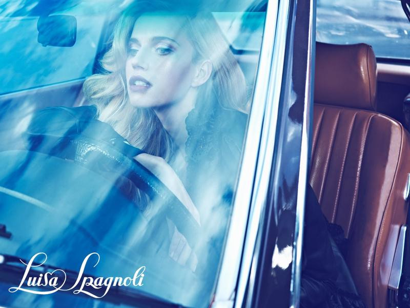 Cato van Ee featured in  the Luisa Spagnoli advertisement for Autumn/Winter 2013