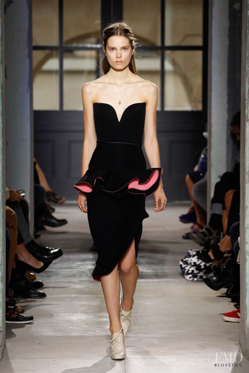 Caroline Brasch Nielsen featured in  the Balenciaga fashion show for Spring/Summer 2013