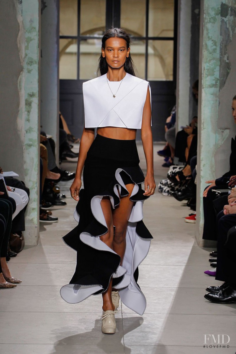 Liya Kebede featured in  the Balenciaga fashion show for Spring/Summer 2013