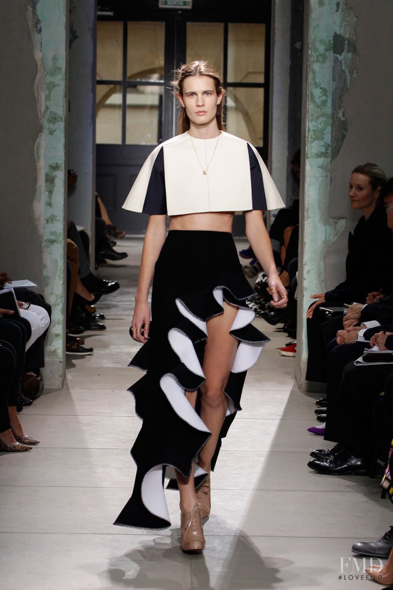 Julier Bugge featured in  the Balenciaga fashion show for Spring/Summer 2013