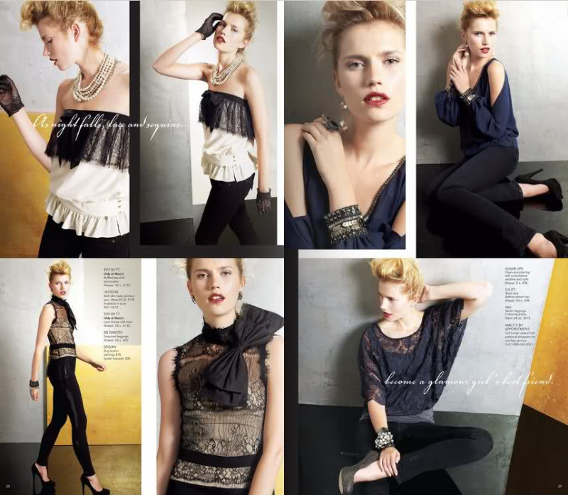Cato van Ee featured in  the Macy\'s catalogue for Autumn/Winter 2010