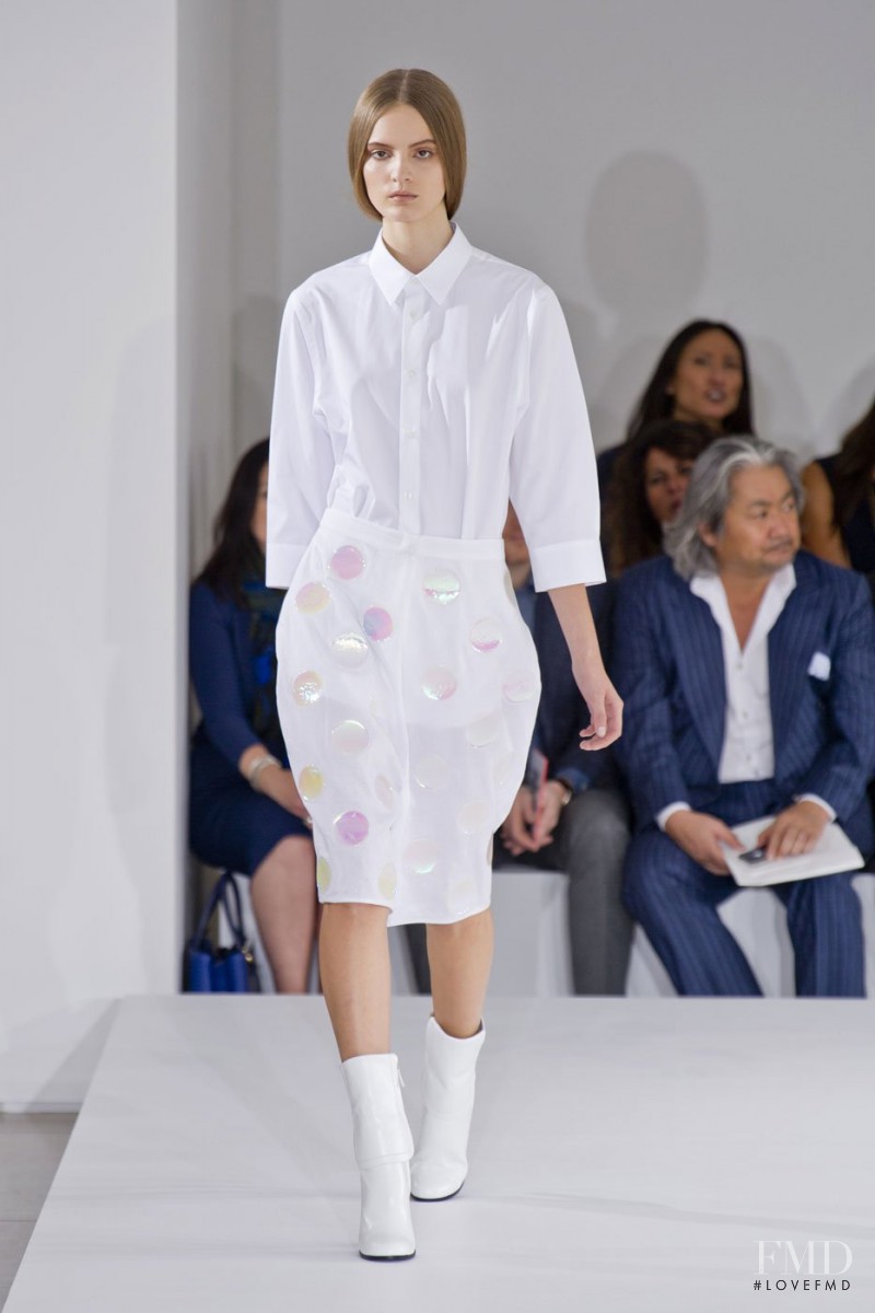 Tilda Lindstam featured in  the Jil Sander fashion show for Spring/Summer 2013