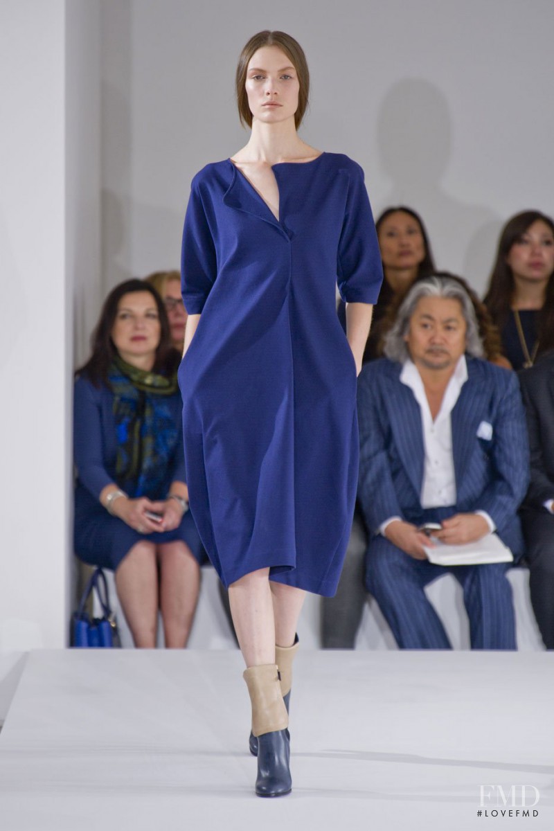 Alexandra Martynova featured in  the Jil Sander fashion show for Spring/Summer 2013